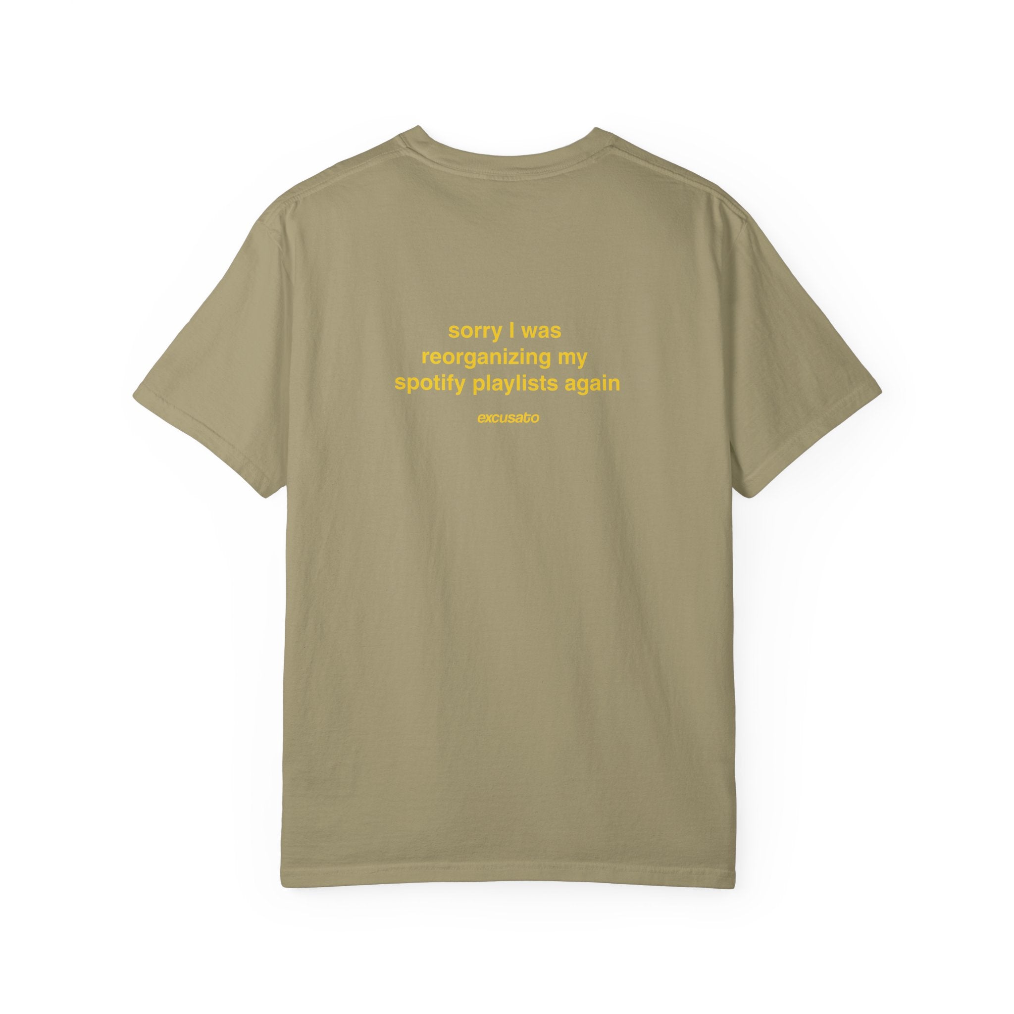 spotify playlist organizer tee